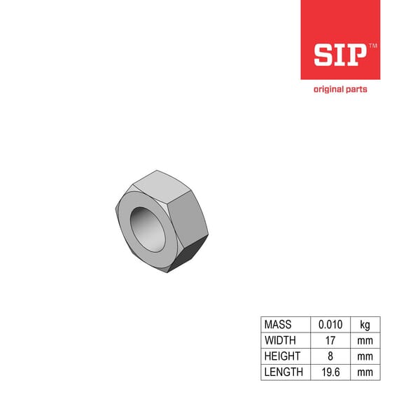 Mutter M10 8zn -ISO 4032