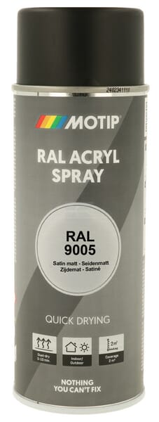 RAL 9005 Acr. spray Schwarzsat