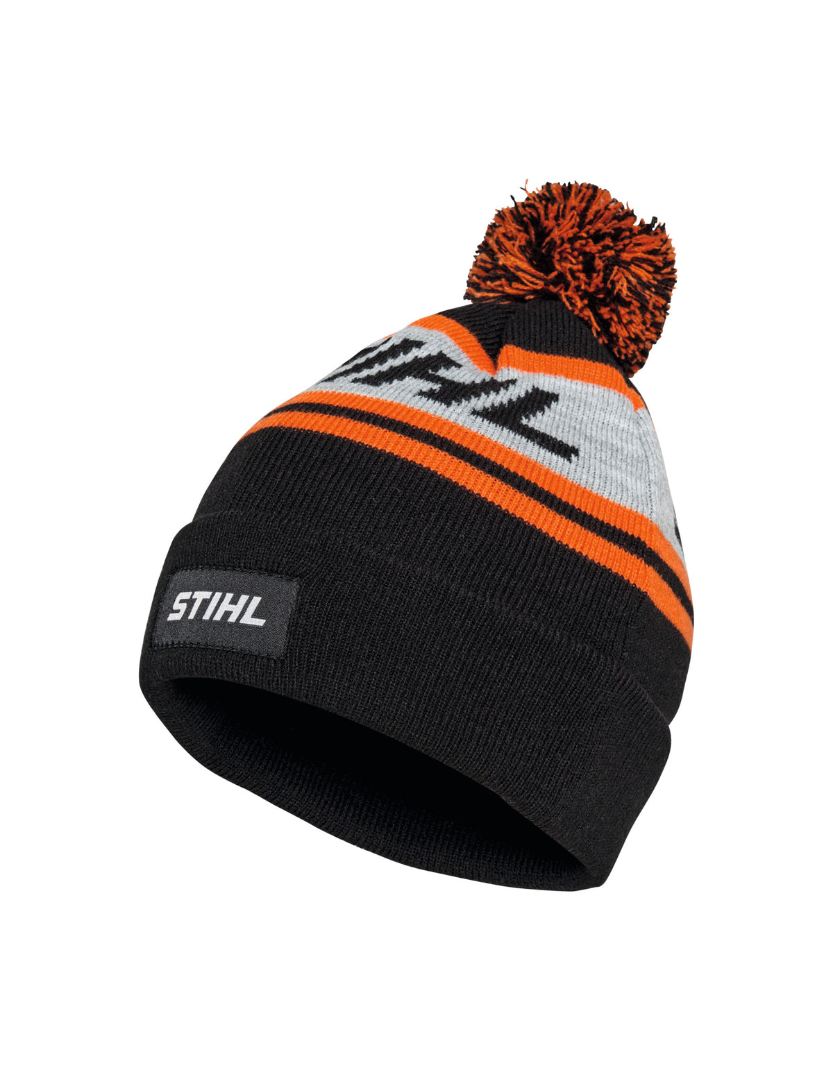 STIHL Mütze POMPON 24 Schwarz/Orange/Grau