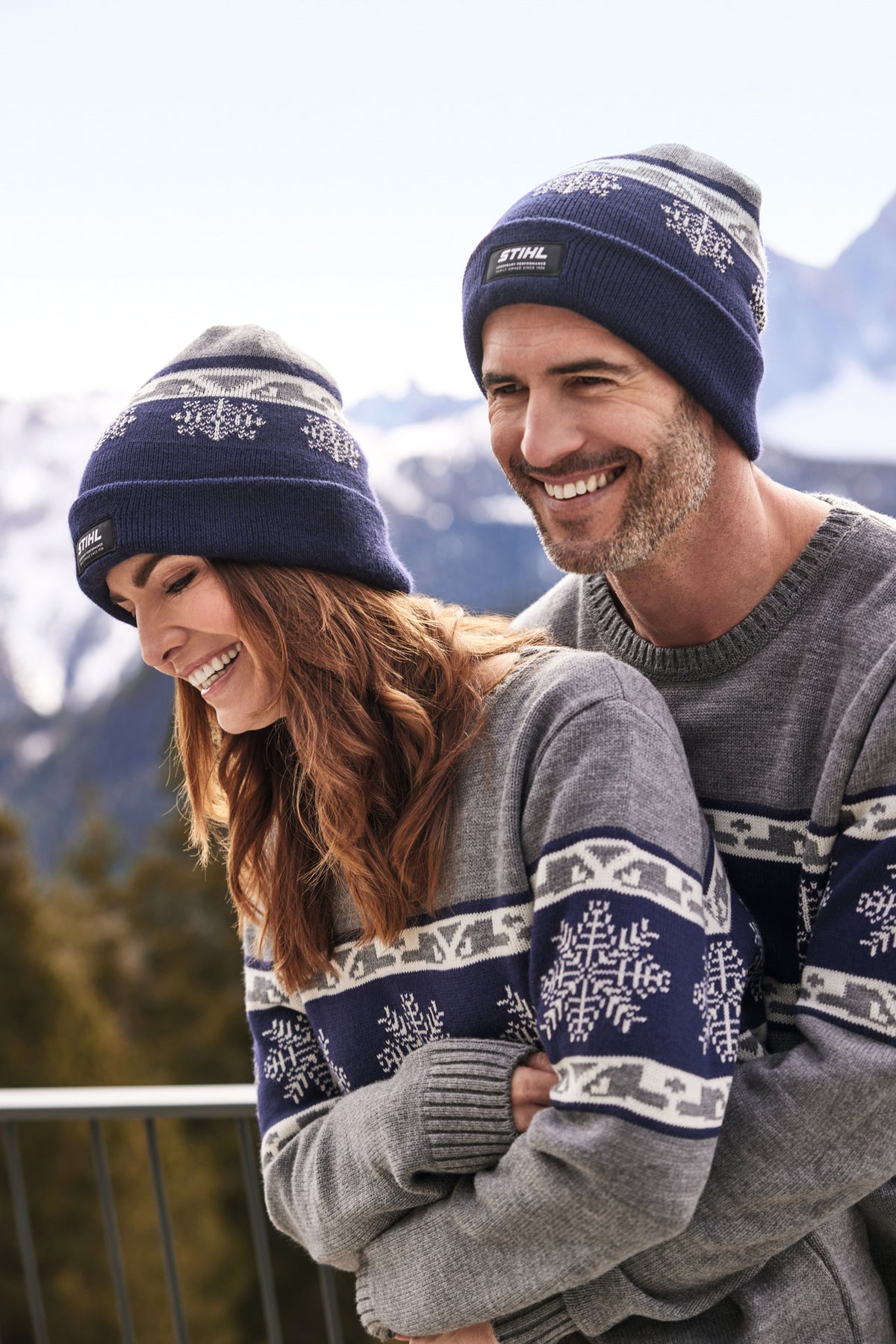 STIHL Pullover Gr. XL WINTER SEASON 23 Blau/Grau