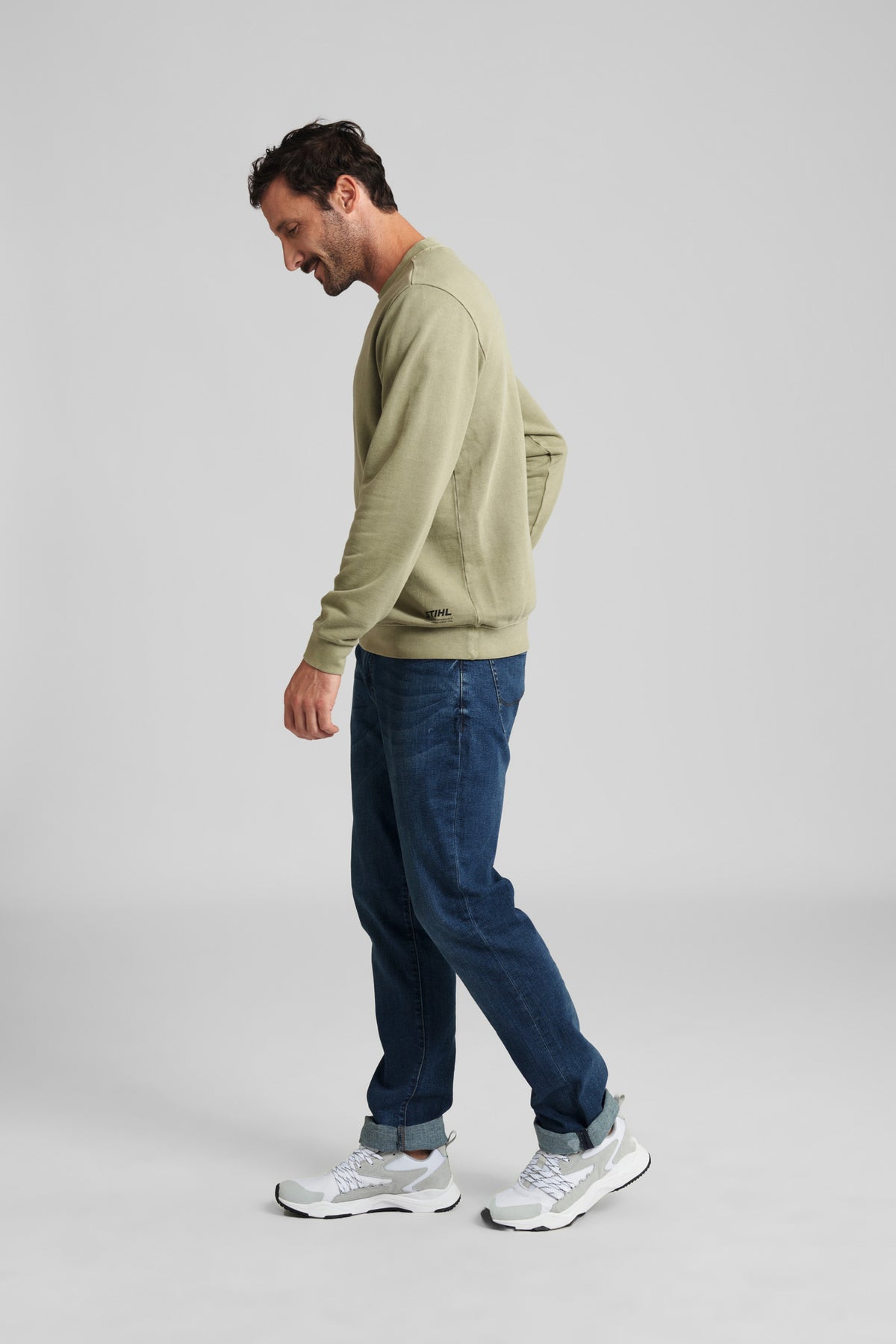 STIHL Sweatshirt Gr. M GARMENT DYE Grün