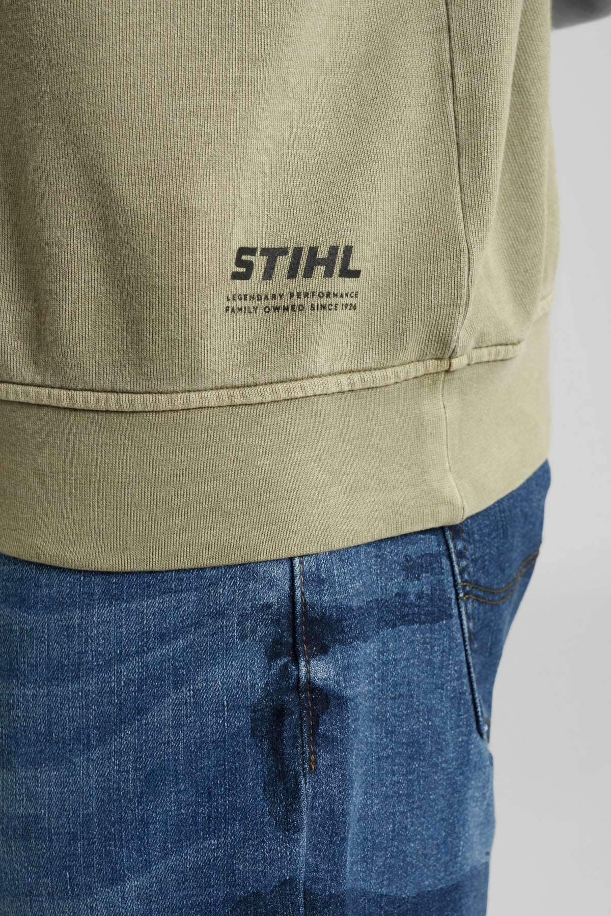STIHL Sweatshirt Gr. XL GARMENT DYE Grün