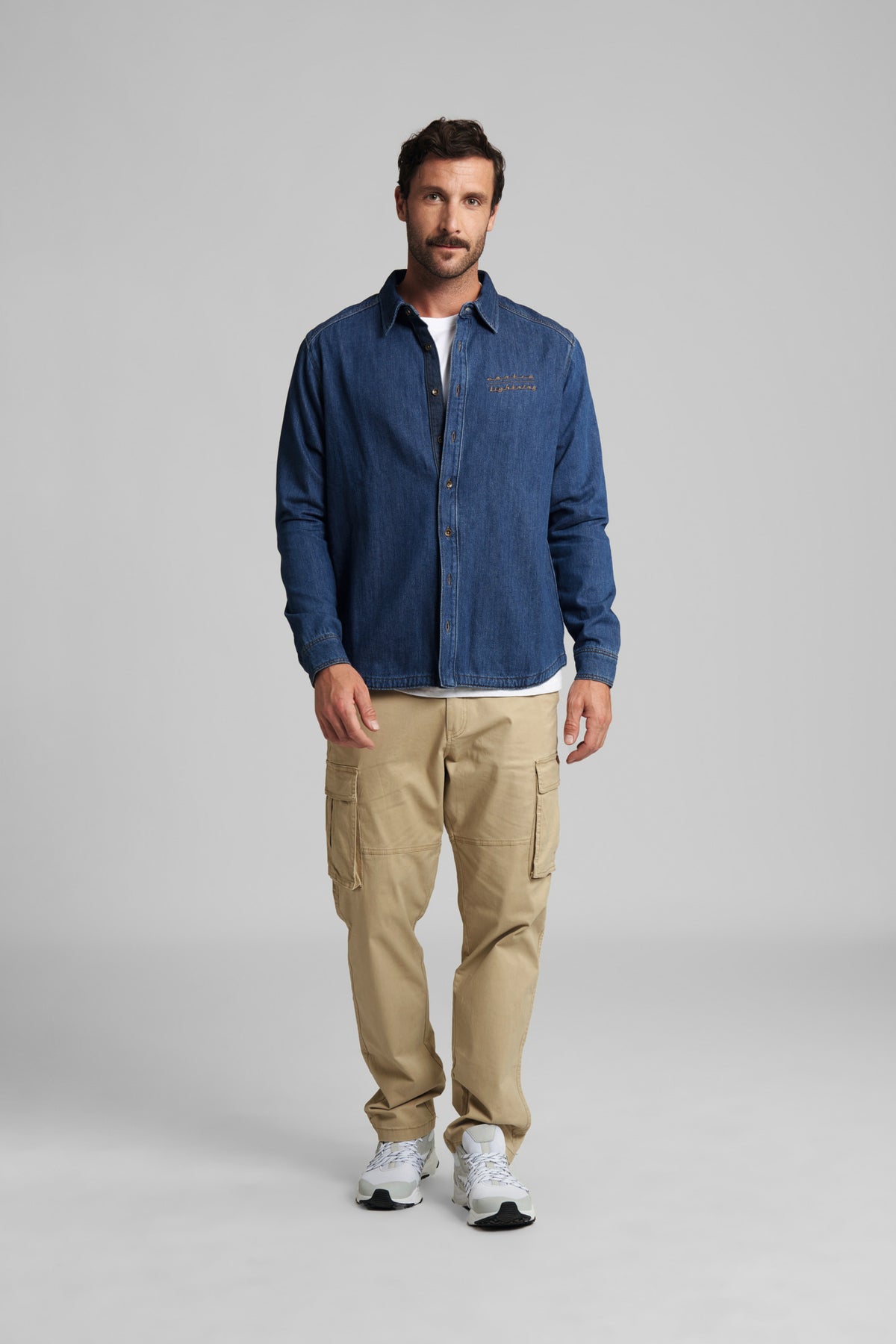 STIHL Hemd Gr. M DENIM CONTRA Blau
