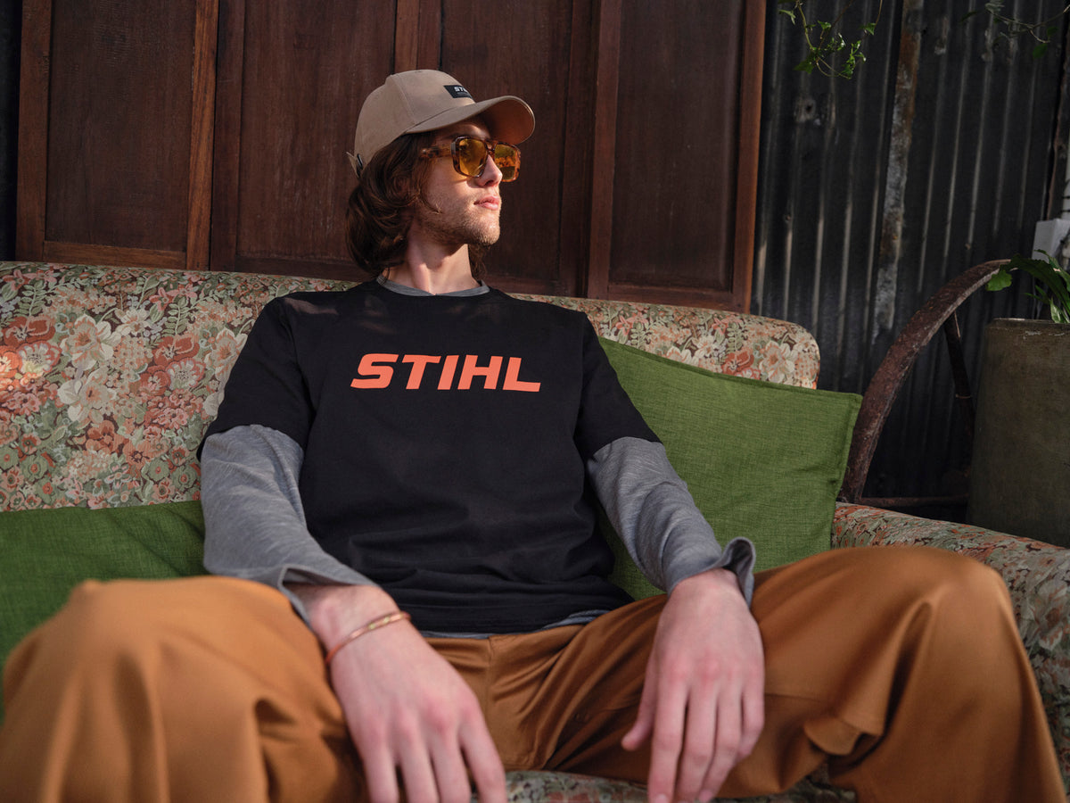 STIHL T-Shirt Gr. L MS 500i BACK Schwarz