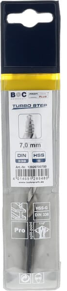 Bohrer 7,0 mm HSS-DIN 338-G TURBO STEP
