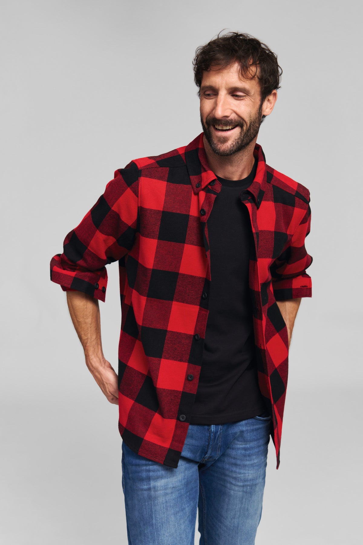 STIHL Hemd Gr. M PLAID RED BLACK