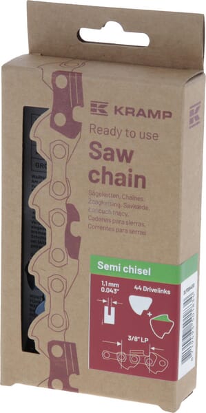 Sägekette 3/8" 1.1mm 44 DL Halbmeißel, Kramp Efficiency
