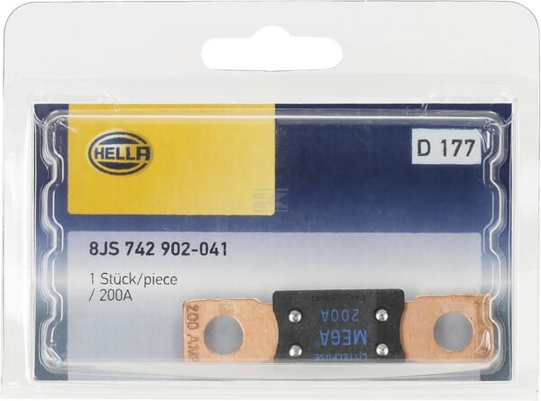Sicherung, Mega, 200 A, Blau, 68.58mm, 1Stk., Hella