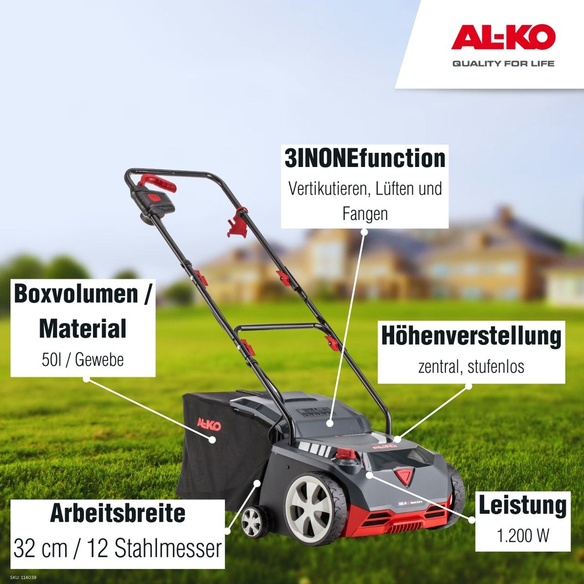 AL-KO AL-KO Elektro-Vertikutierer 32.4 Basic Care