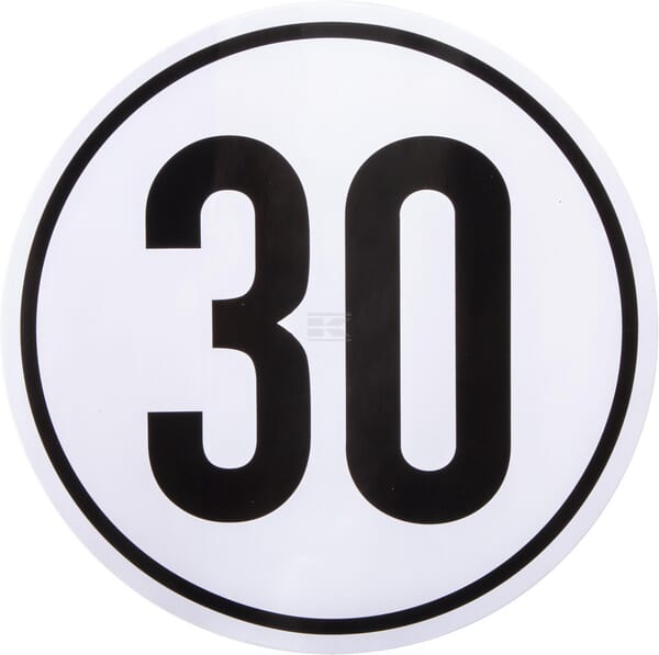 Begrenzungsschild 30km