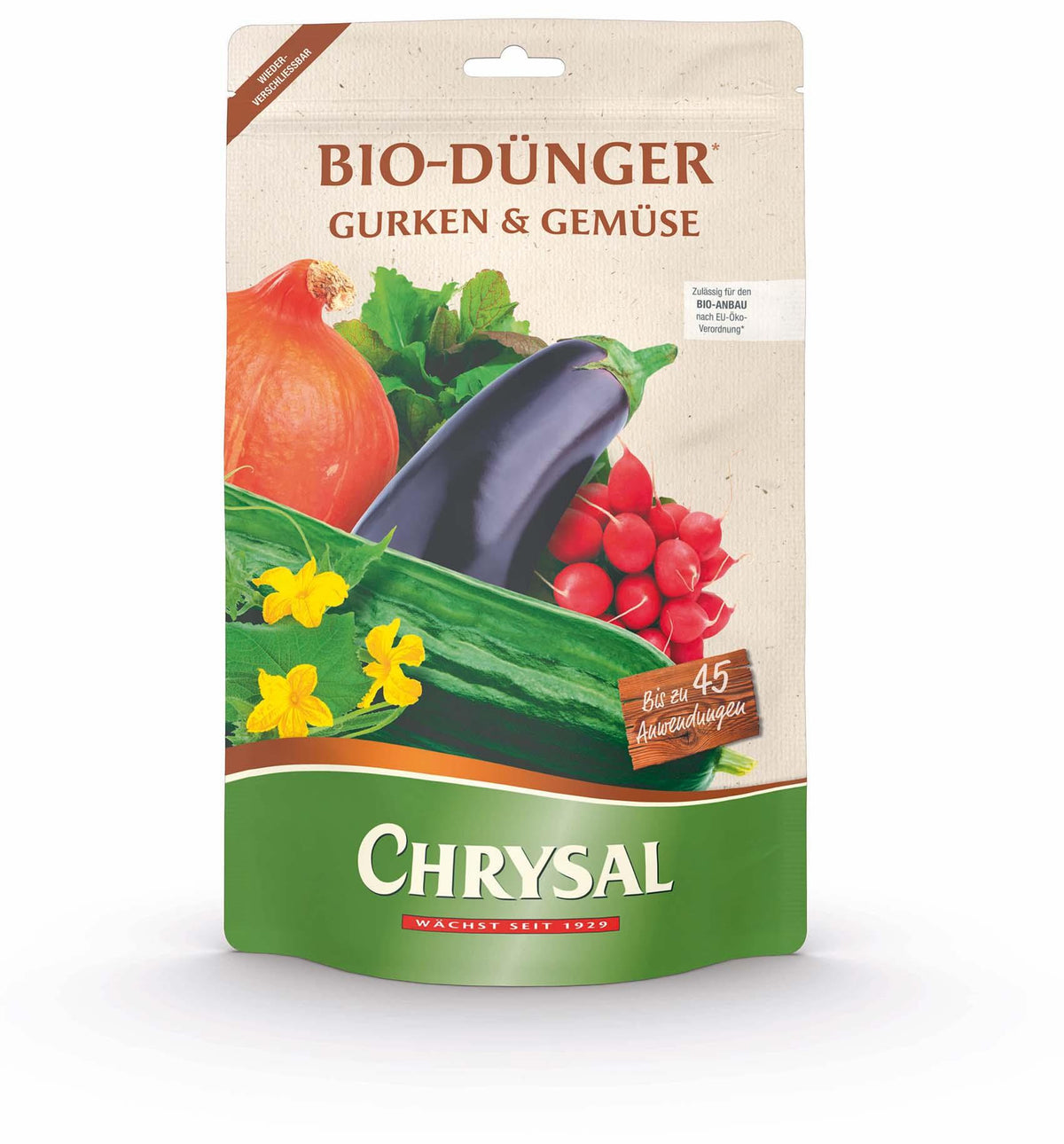 Chrysal Bio Chrysal Bio-Dünger Gemüse & Gurken Standbeutel | 900 g