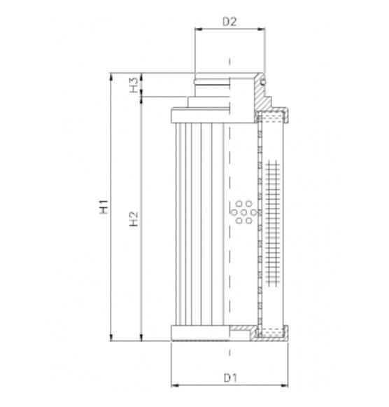 D781G25B Hydraulikfilterelement (Druckfilter)