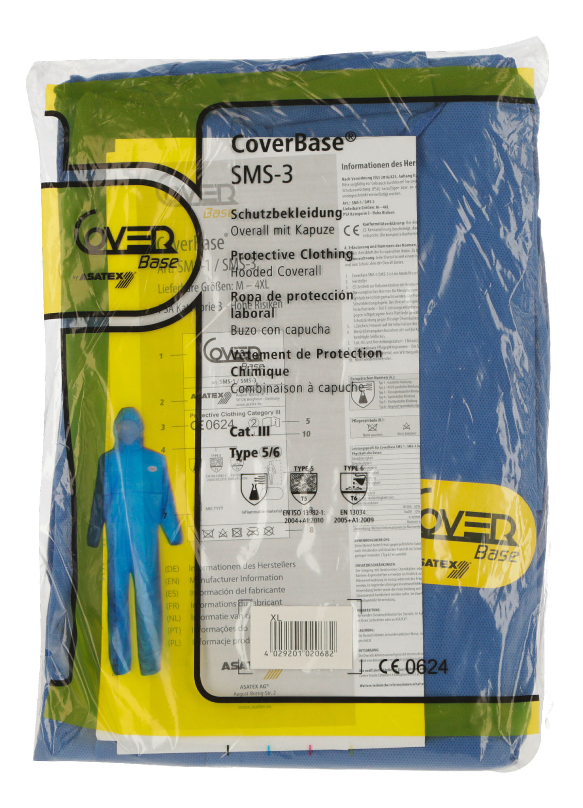 Kerbl Chemieschutzoverall Typ 5/6