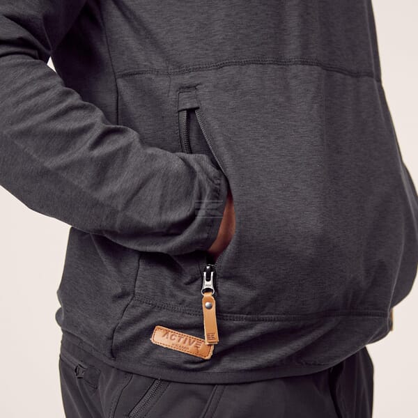 Fleece-Shirt 1/2 zip Herren, anthrazit 2XL