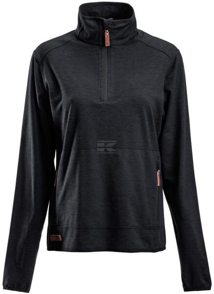 Fleece-Shirt 1/2 zip Damen, anthrazit XL