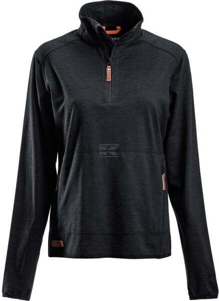 Fleece-Shirt 1/2 zip Damen, anthrazit XS