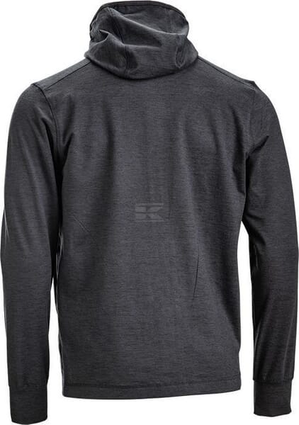 Fleece mit Reißverschluss und Kapuze Herren, anthrazit 2XL