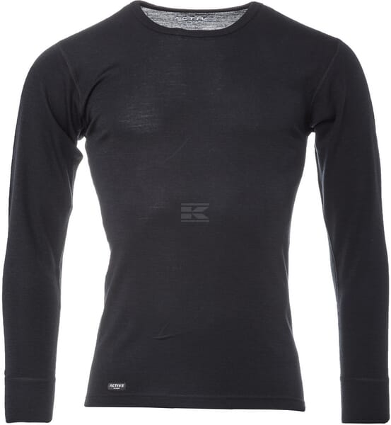 Thermohemd mit Rundkragen aus Merinowolle XL