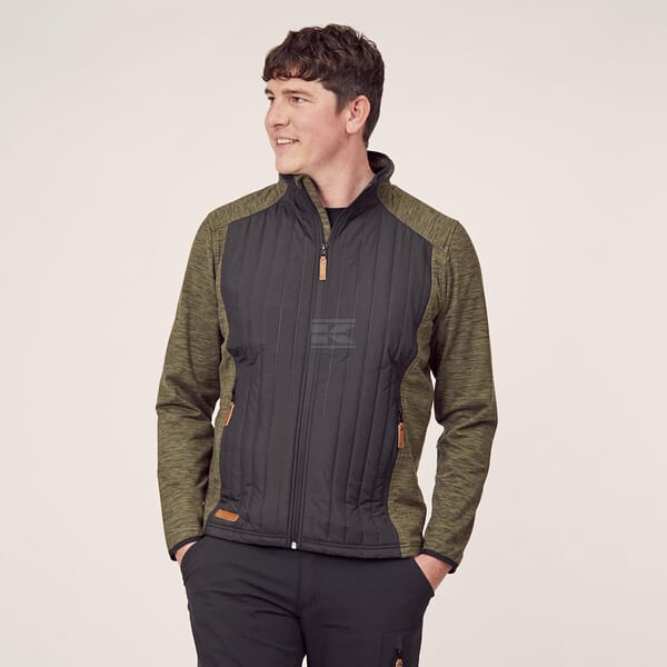 Hybrid/Fleecejacke Herren, oliv L