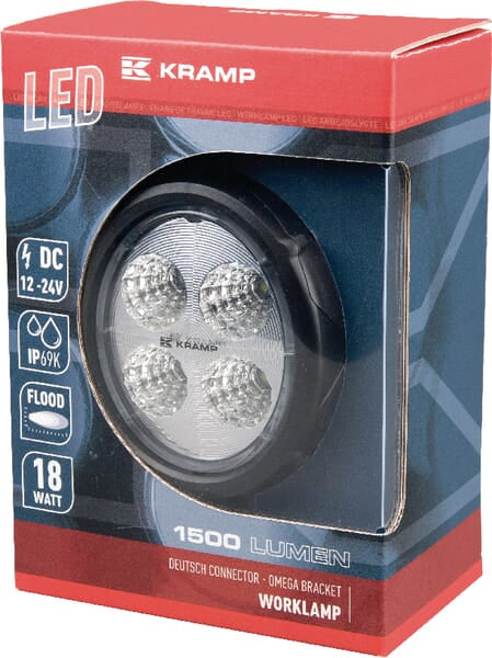 Arbeitsscheinwerfer, 10-30V, LED, 1500lm, Rund