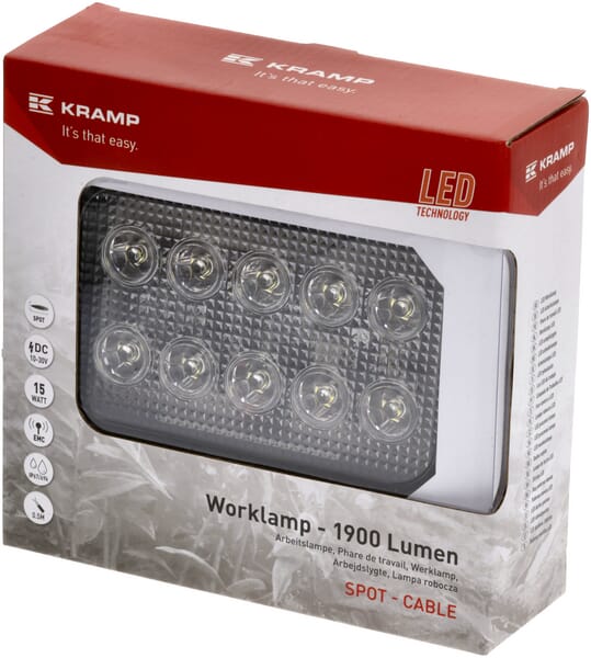 Arbeitsscheinwerfer, 10-30V, LED, 1900lm, Rechteckig