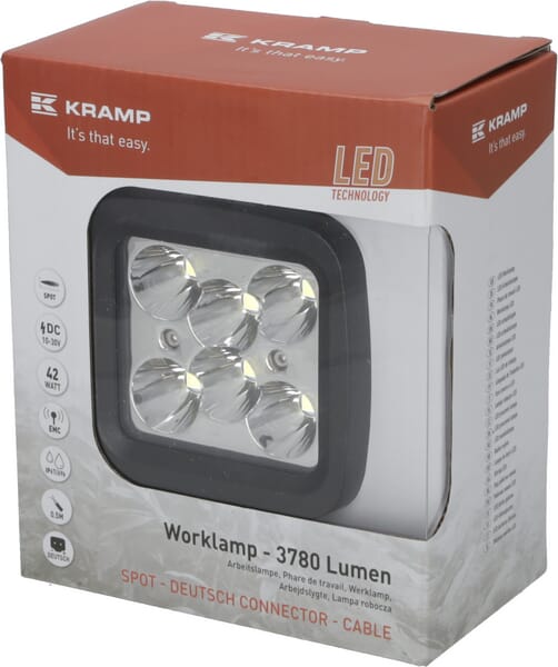 Arbeitsscheinwerfer, 10-30V, LED, 3780lm, Quadratisch