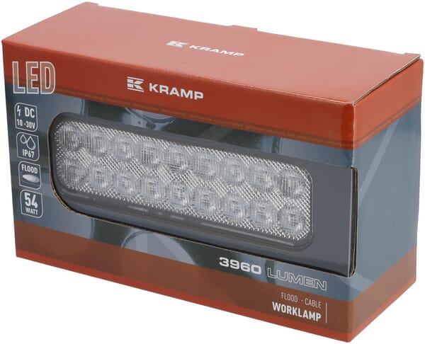 Arbeitsscheinwerfer, 10-30V, LED, 3960lm, Rechteckig