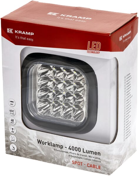 Arbeitsscheinwerfer, 10-30V, LED, 4000lm, Quadratisch