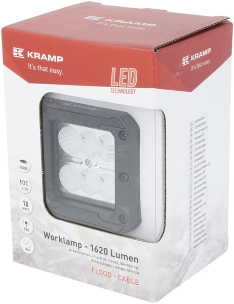 Arbeitsscheinwerfer, 10-30V, LED, 1620lm, Quadratisch