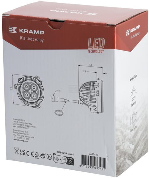 Arbeitsscheinwerfer, 10-30V, LED, 4800lm, Rund