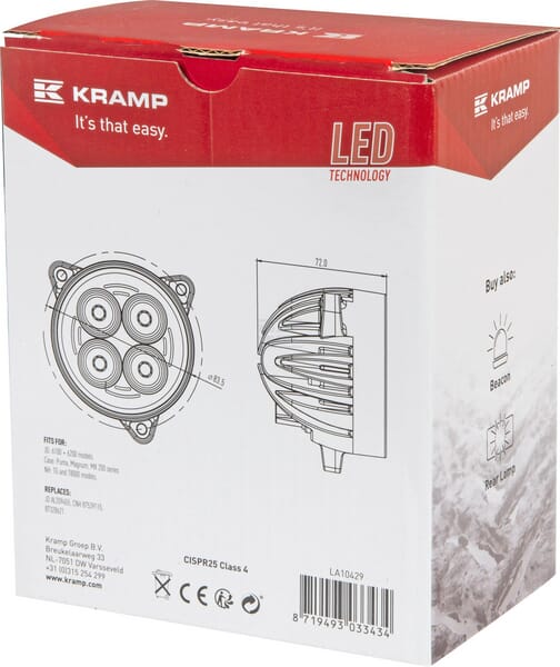 Arbeitsscheinwerfer, 10-30V, LED, 4800lm, Rund