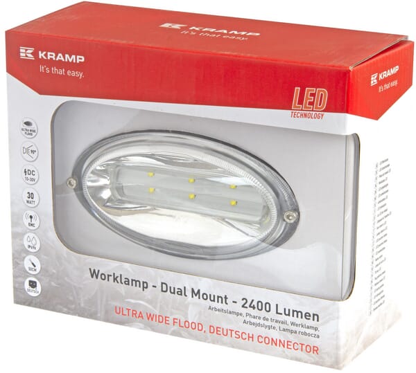 Arbeitsscheinwerfer, 10-30V, LED, 2400lm, Oval