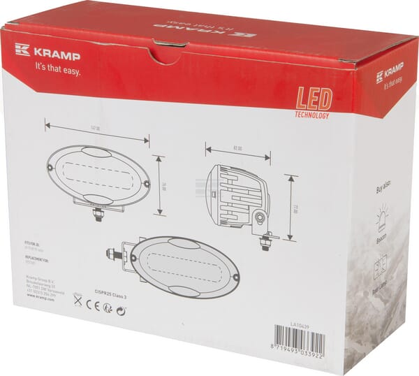Arbeitsscheinwerfer, 10-30V, LED, 2400lm, Oval