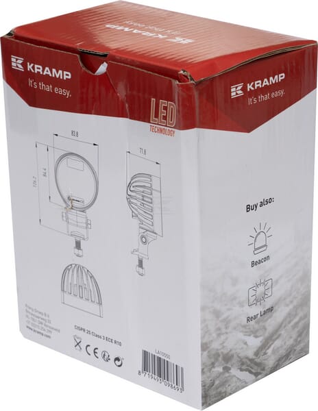 Arbeitsscheinwerfer, 10-30V, LED, 4000lm, Rund