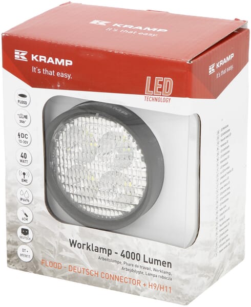 Arbeitsscheinwerfer, 10-30V, LED, 4000lm, Rund