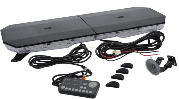 Lichtleiste LED, 100/200W, 12-24V, gelb, anschraubbar, 767x89x280 mm TA2