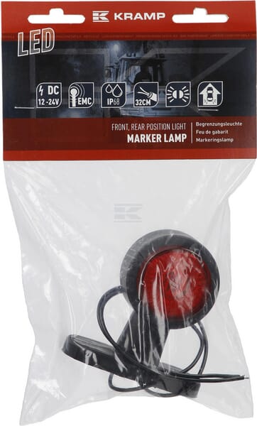 Begrenzungsleuchte weiß/rot gerade LED 12-24V KRAMP