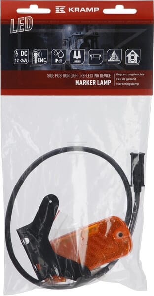 Seitenmarkierungsleuchte rechteckig mit Jaegeranschluss LED 12-24V KRAMP