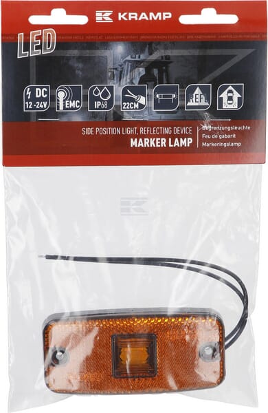 Seitenmarkierungsleuchte mit Kabelanschluss LED 12-24V KRAMP