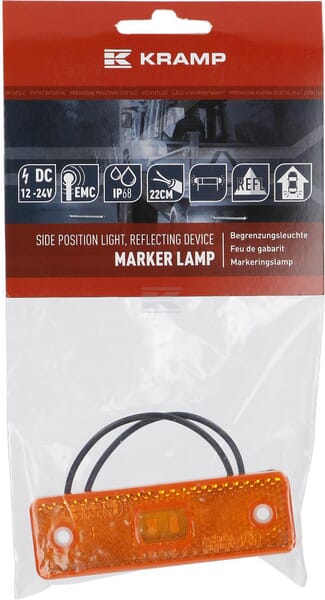 Seitenmarkierungsleuchte mit Kabelanschluss LED 12-24V KRAMP