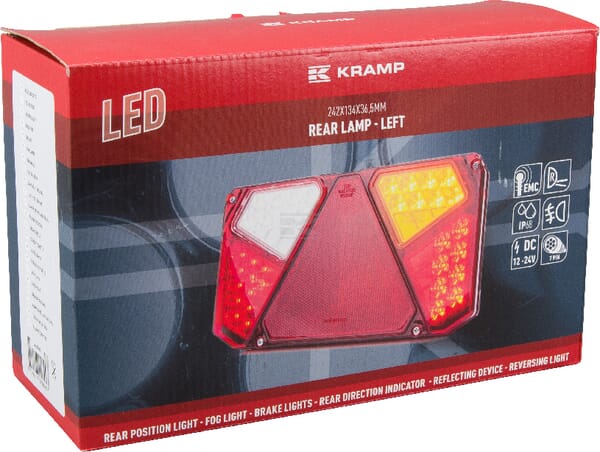 Rücklicht multifunktional Rechteck 7 pins links LED 12-24V KRAMP