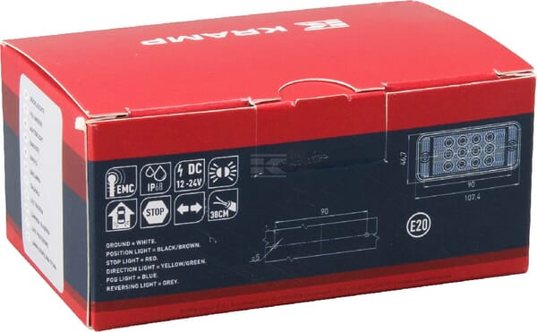 Rücklicht multifunktional Rechteck LED 12-24V KRAMP