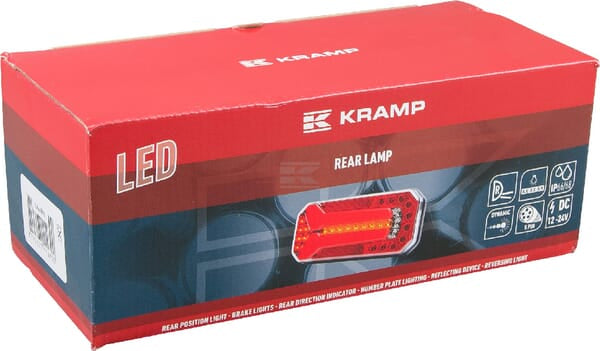 Rücklicht multifunktional Rechteck dynamic 5 pins LED 12-24V KRAMP