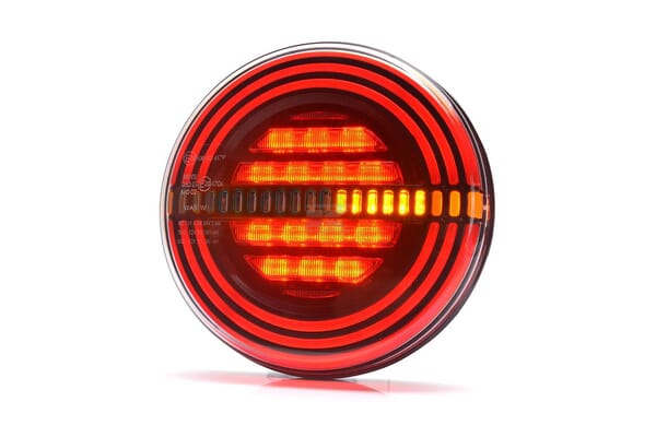 Multifunktions-Rücklicht-LED, rund, 12V (integrierter Widerstand), Ø 142 mm, Kramp