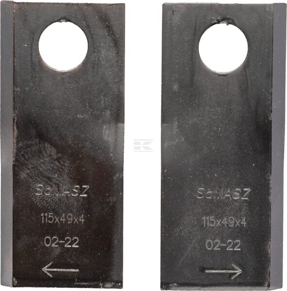 Mäh Messersatz, 6 Stück linksdrehend, 6 Stück rechtsdrehend, 115x49x4 mm