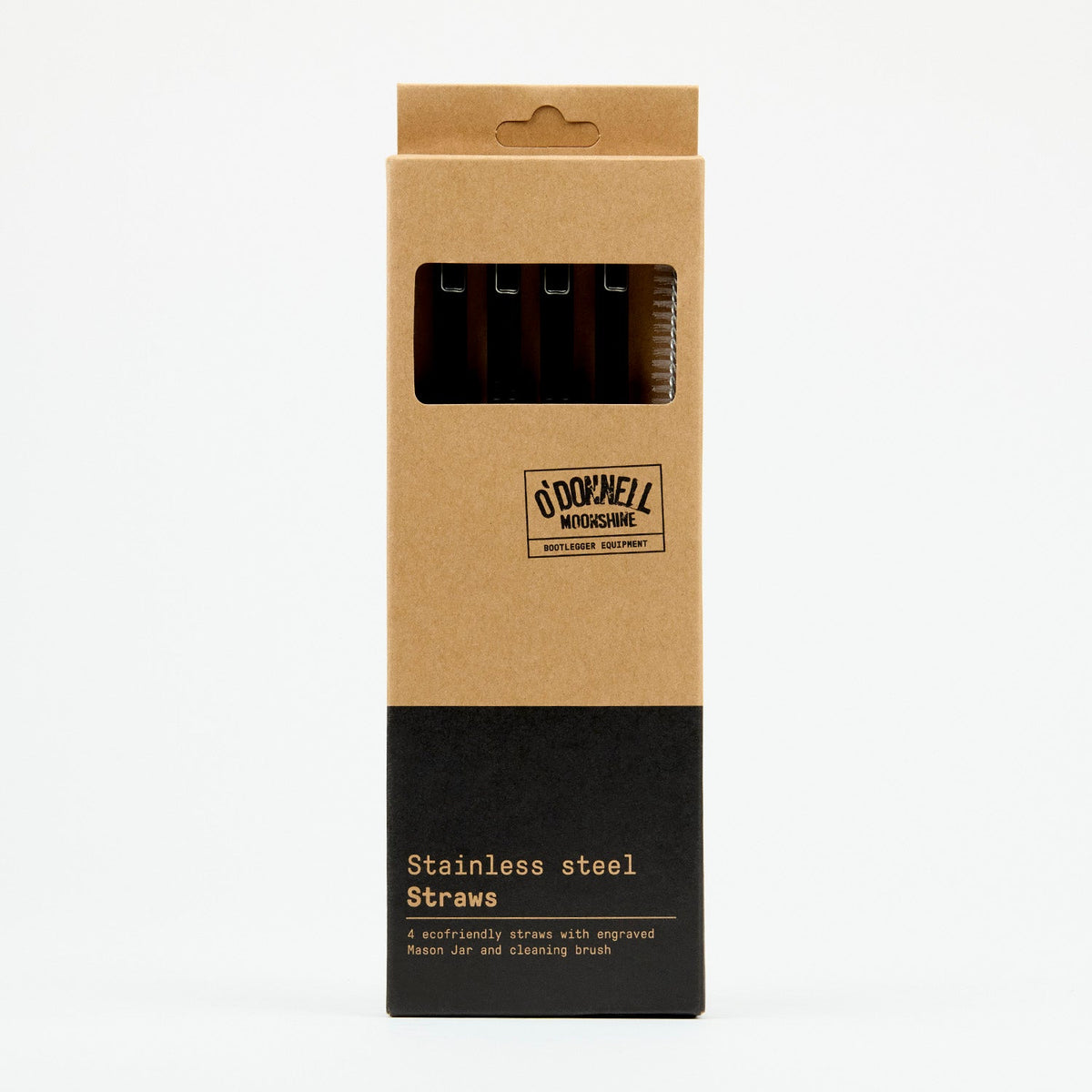 O'Donnell Moonshine Edelstahl-Strohhalm-Set