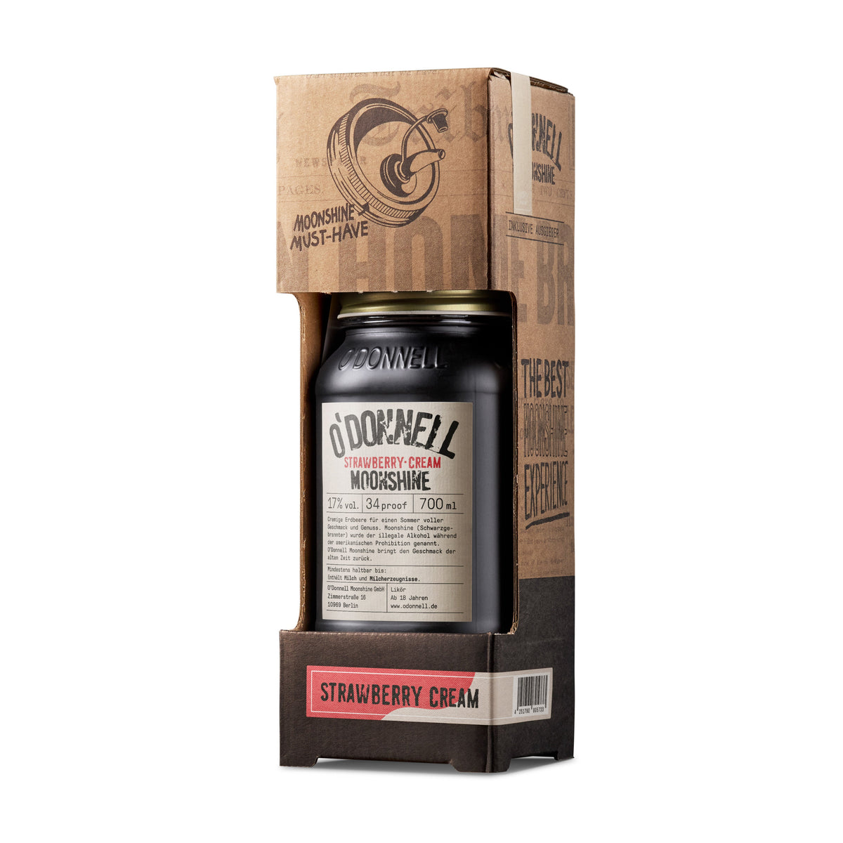 O'Donnell Moonshine Strawberry-Cream Likör - 17% vol.