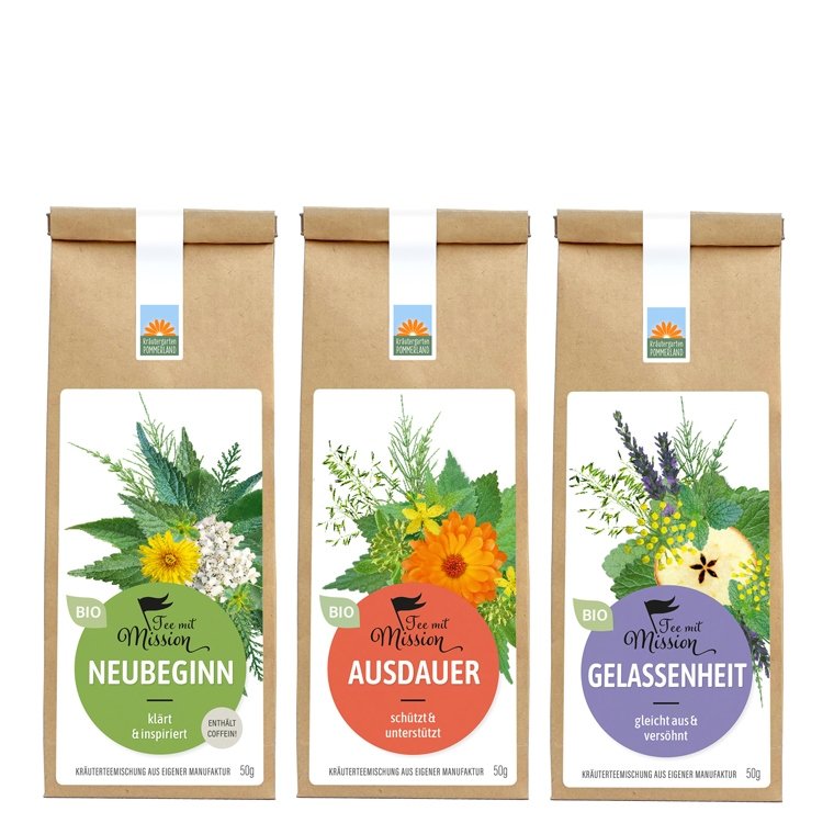 Kräutergarten Pommerland Paket Tee mit Mission