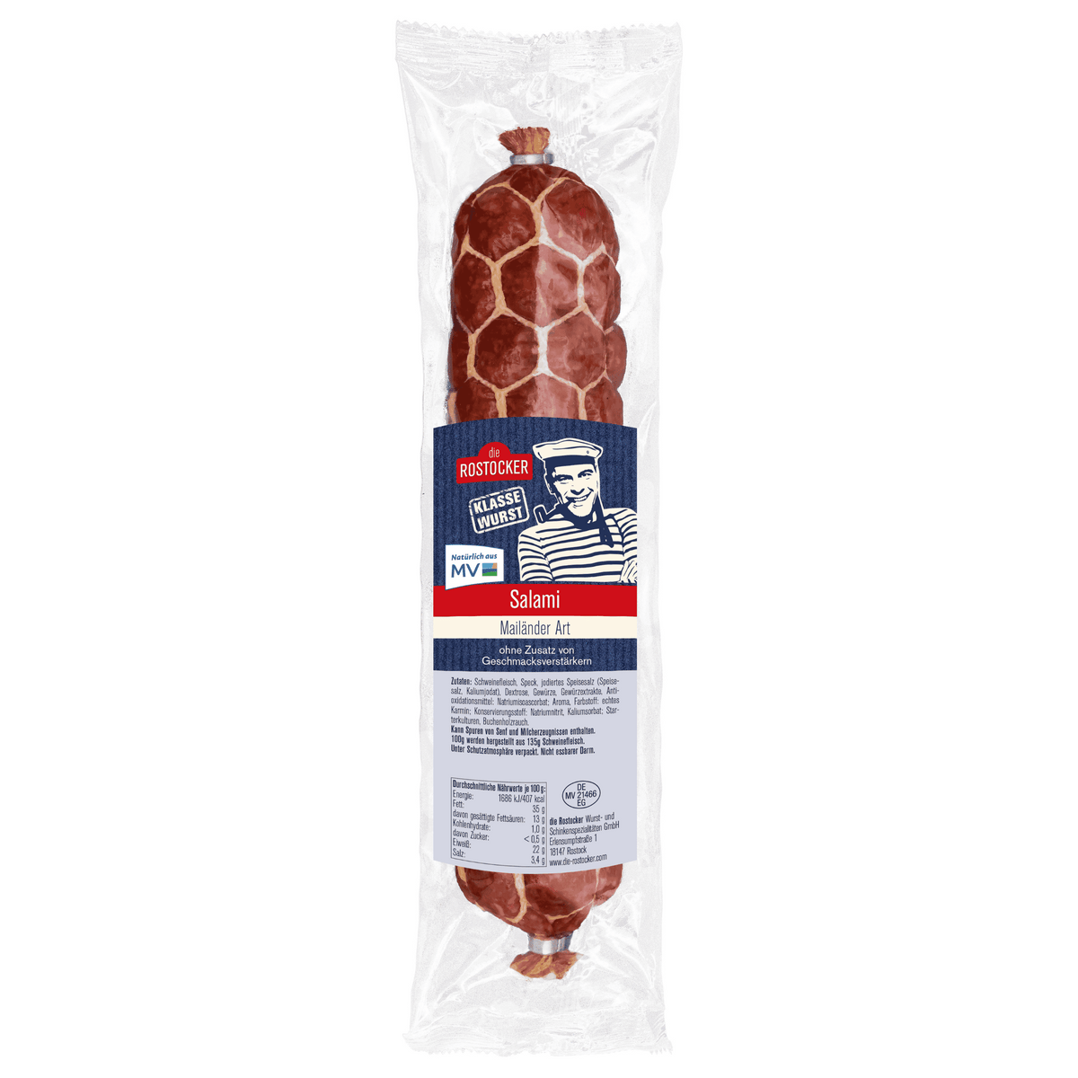 Die Rostocker Salami Mailänder Art 400g