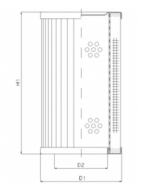 RVR660K20B/3 Hydraulikfilterelement (Rücklauffilter)